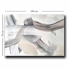 Wallity Lienzo Decorativo 70x100 cm Beige, Blanco y Negro